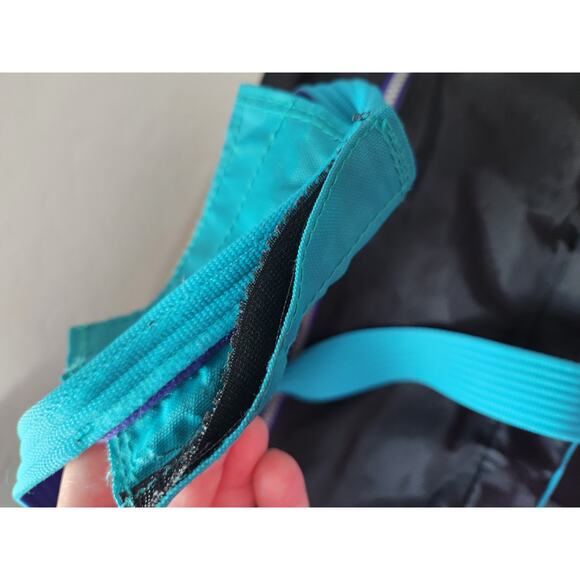 Vintage ROLLERBLADE 1990s Retro Duffle Bag Travel Overnight Purple Black Teal - Picture 5 of 13